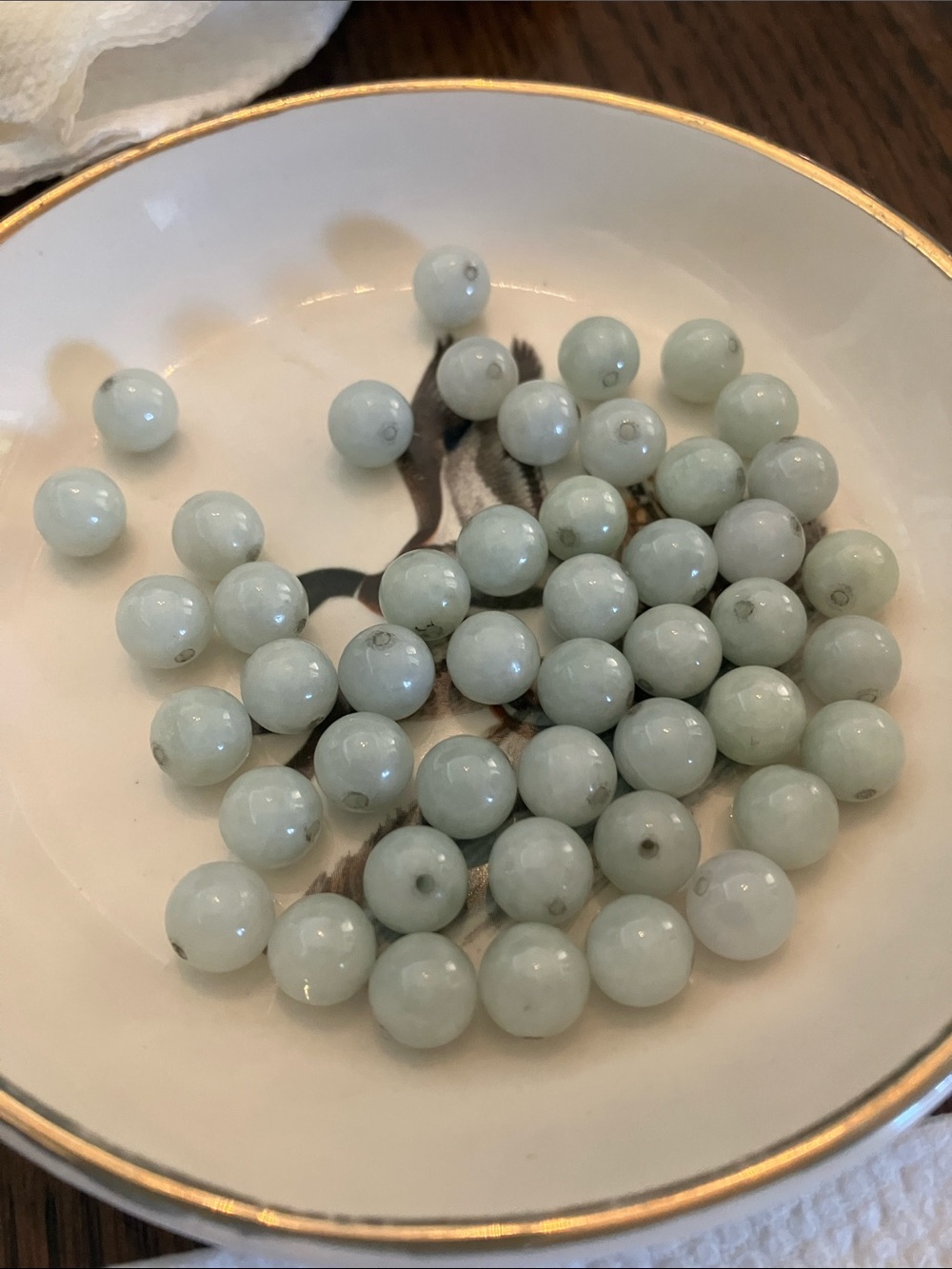 Jade Pre Drilled Beads 49 Count